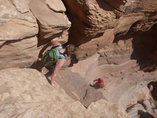Scrambling up and down rock faces is a lot of fun (and an excellent work out)…