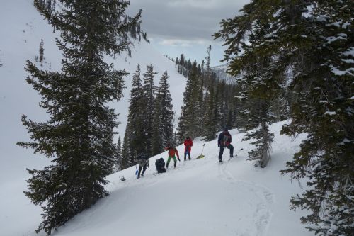 The slope that we dug our patient out of- the instructors made the scenarios very realistic while keeping everyone safe.
