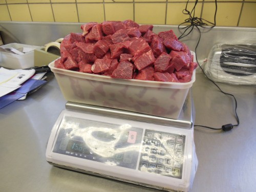 Some people want the big roasts all cubed for stew meat. 