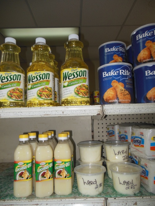 It definitely appears as though vegetable oils are beating out traditional fats in Belize...
