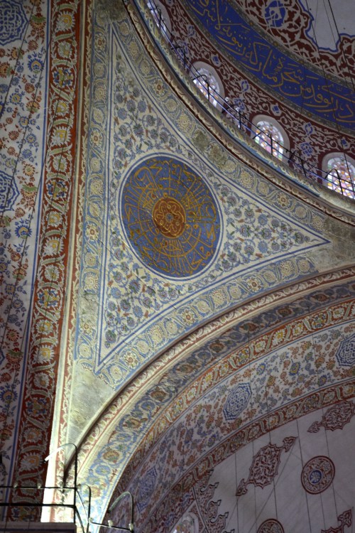 Truth in advertising- the inside of the Blue Mosque is rather blue!