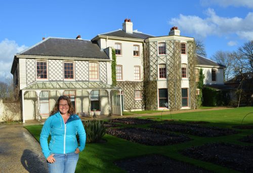 Down House as it is today, with a very excited tourist.