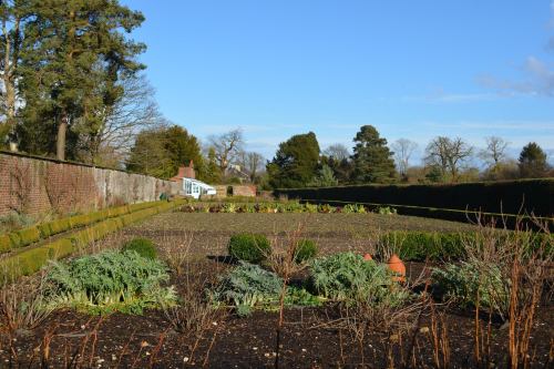 The Kitchen Gardens.  Not much going on this time of year, but in summer these beds are full.  This is where Darwin did experiments on pin-eyed and thrum-eyed primroses.