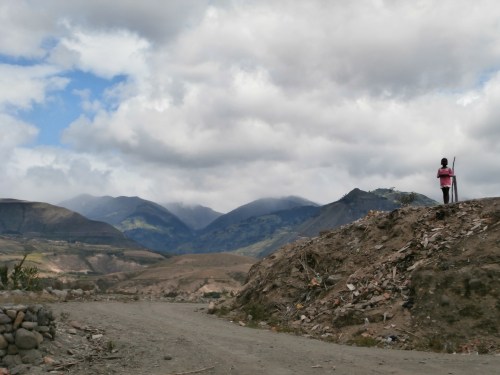 I spotted this girl watching us on our walk back to town. Only the boys came up to us to say hello.