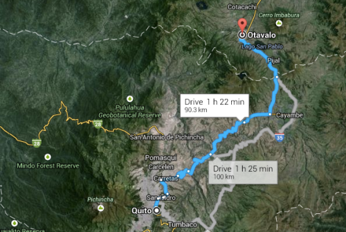 The route to Otavalo.